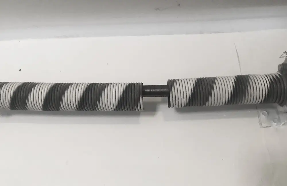 Broken garage door spring